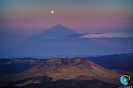 Alineación, casi perfecta, entre la sombra del Teide y la Luna llena