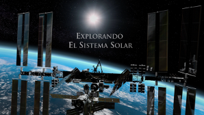 Estación espacial internacional sobre la Tierra