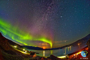 Aurora Boreal observada desde el sur de Groenlandia